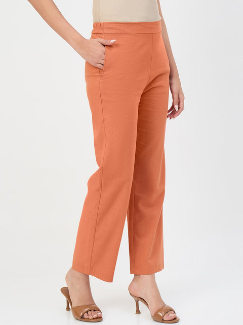 Madame Rust Straight-Fit Linen-Blend Trousers