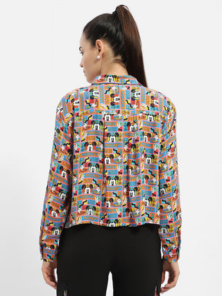 Madame Disney Printed Orange Shirt