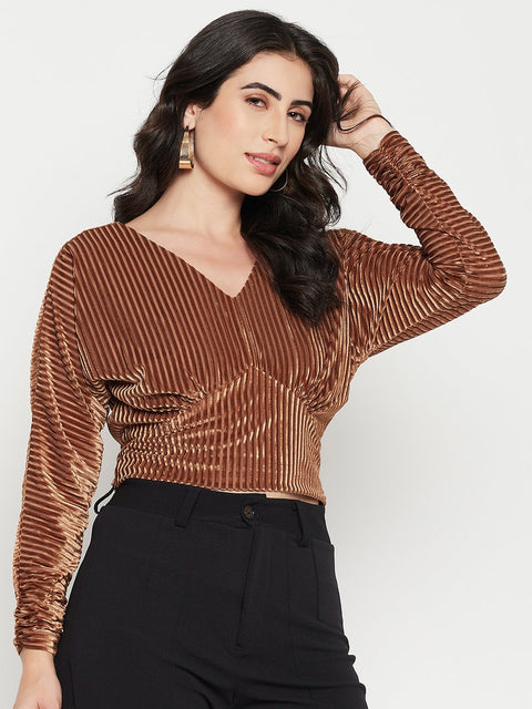Madame Tanã¢Â Striped Crop Top