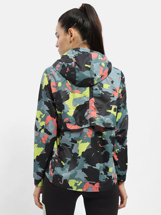 Madame Abstract Print Multicolour Windcheater Jacket