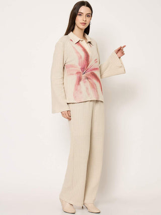 Madame Beige Floral Print Shirt