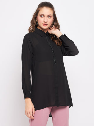 Madame Black Embellished Shirt