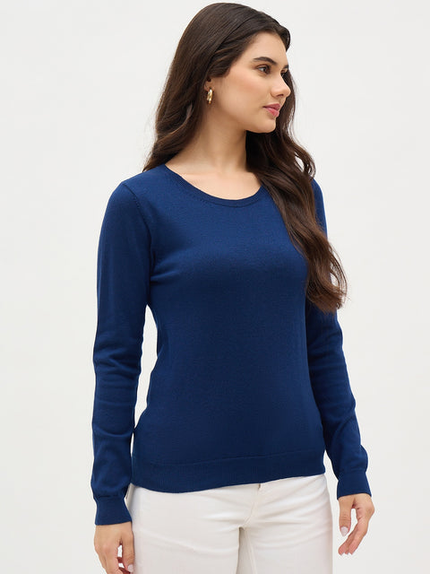 Madame Navy Basic Pullover Sweater