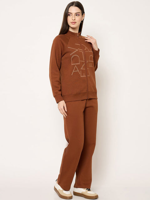 mSECRET Light Brown Embroidered Night Suit