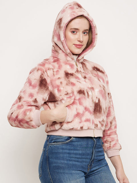 Madame Blush Fleece Tie-Dye Hooded Sweatshirt