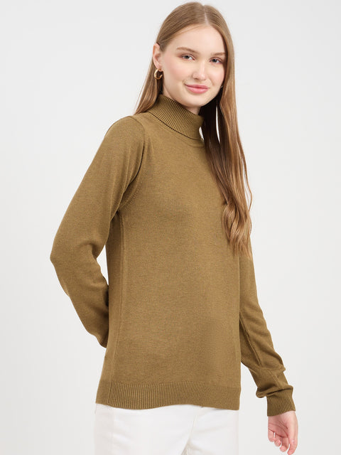 Madame High Neck Olive Sweater