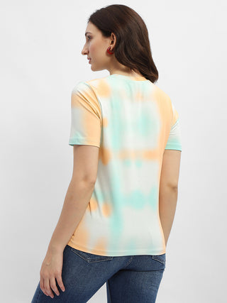 Madame Tie-Dye Orange Cotton T-Shirt