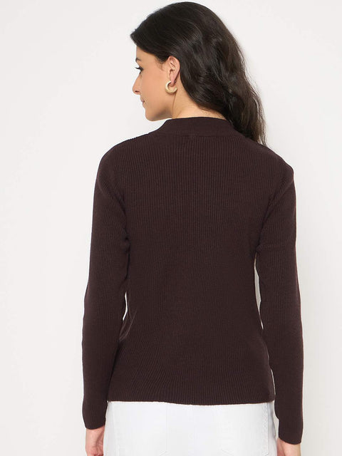 Madame Mock Neck Brown Skeeve