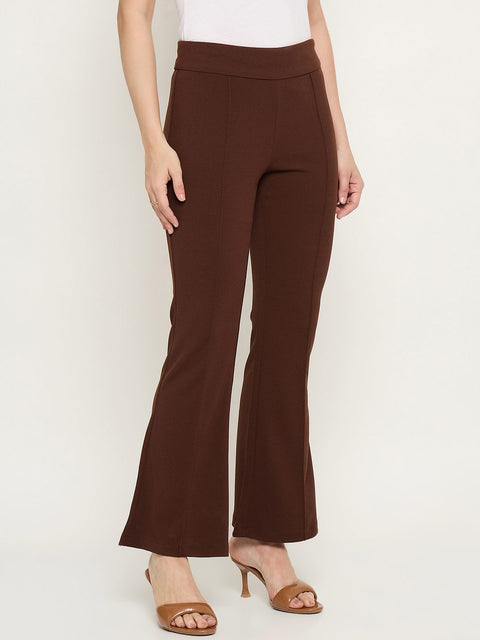 Madame Flared Brown Trousers