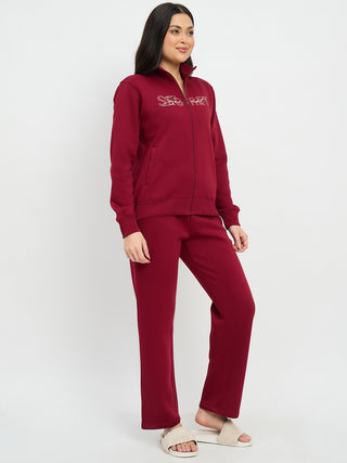 mSECRET Maroon Cotton Blend Sweatshirt