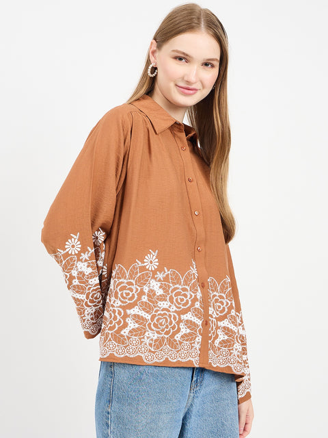 Madame Rust Rayon Blend Printed Shirt