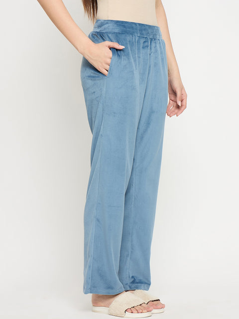mSECRET Blue Solid Track Bottoms