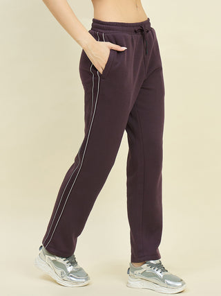mSECRET Purple Cotton Blend Track Bottoms
