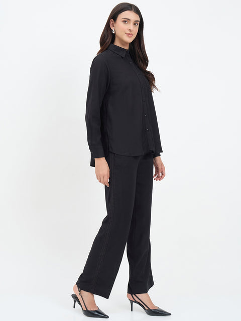 Madame Black Viscose Co-ord Set