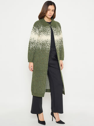 Madame Olive Green Bodycon Sweater and Shrug