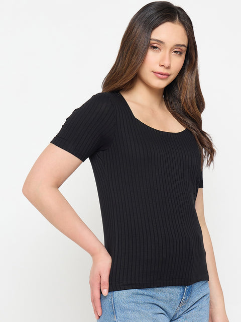 Madame Rayon Blend Round Neck T-Shirt
