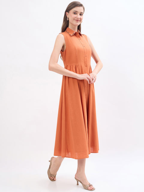 Madame Rust Rayon A-Line Shirt Dress
