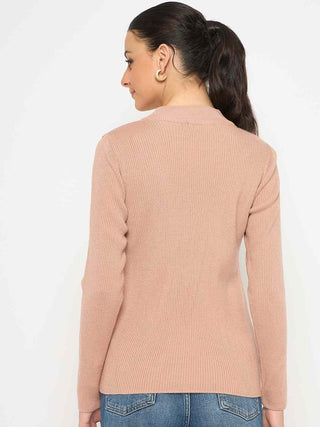 Madame Mock Neck Peach Skeeve