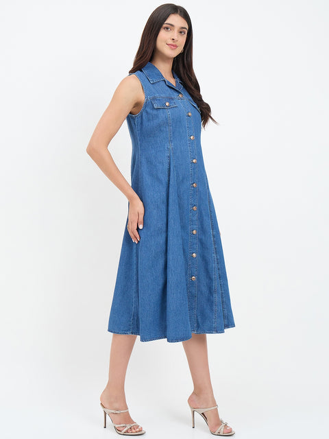 Madame Denim A-line Shirt Dress