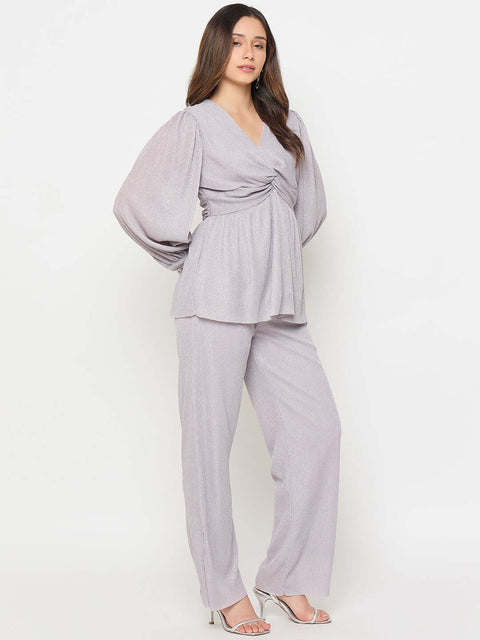Madame Surplice Neck Co-ord Set