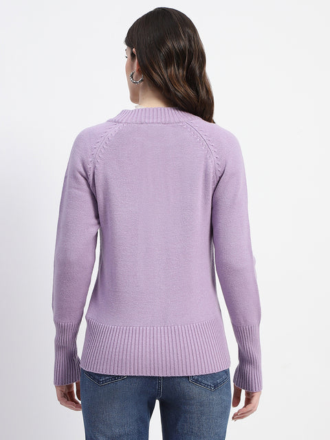 Madame Knit Lilac Mock Neck Sweater
