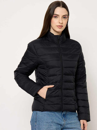Madame Quilted Black Puffer Jacket