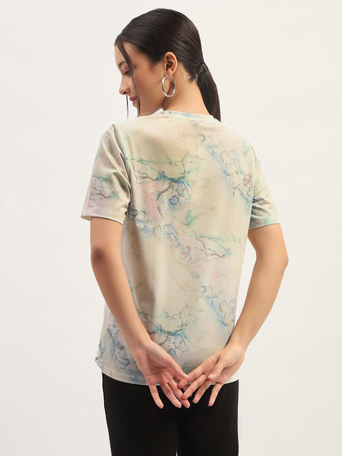 Madame Printed White T-Shirt