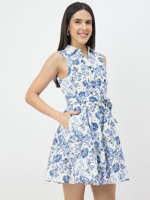 Madame Off-White Cotton-Blend Dress