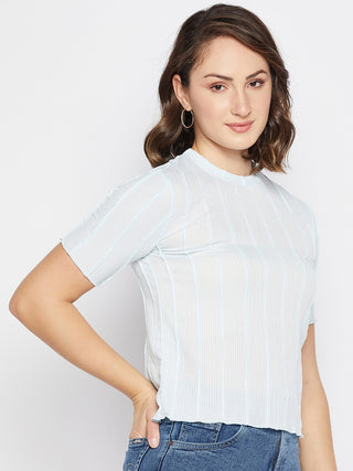 Madame Sky Cotton Striped Top