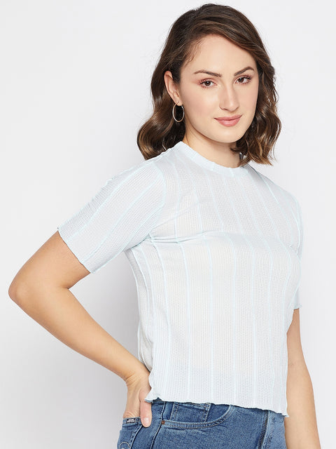 Madame Sky Cotton Striped Top