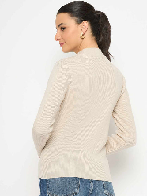 Madame Mock Neck Beige Skeeve
