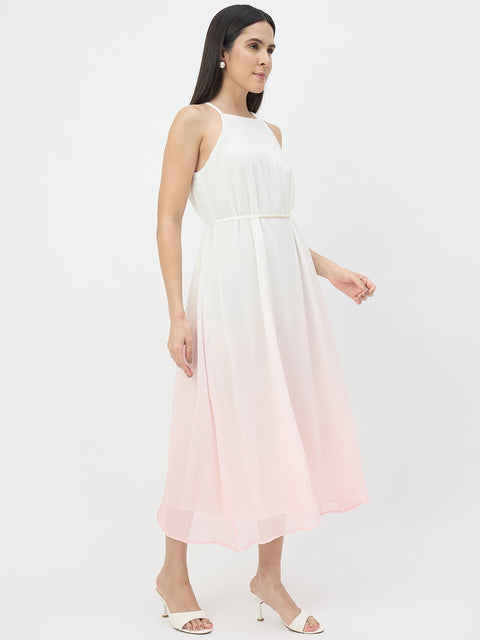 Madame Peach Flared Dress