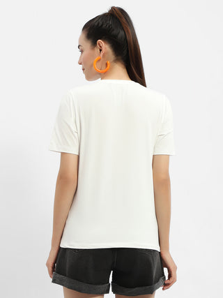 Madame Typography White Crew Neck T-Shirt
