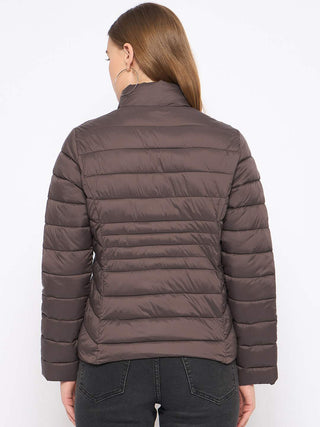 Madame Quilted Coffee Brown Puffer Jacket