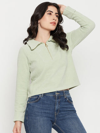 Madame Green Crop Top