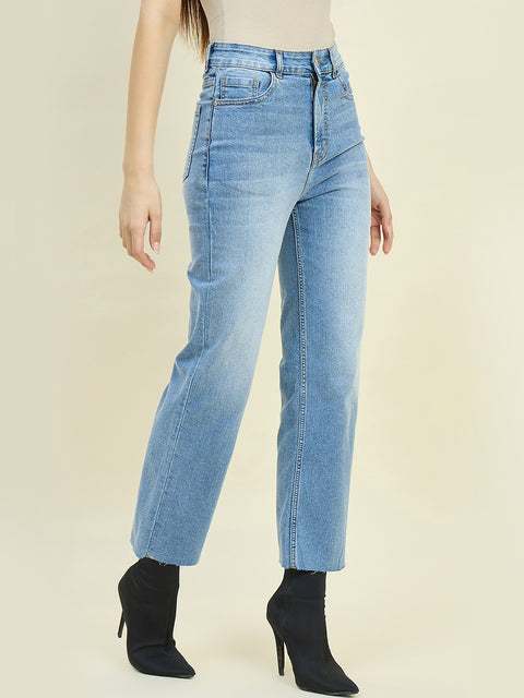 Madame Light Blue Straight Fit Jeans