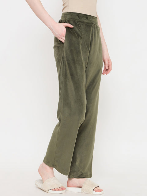 mSECRET Olive Green Winter Track Bottoms