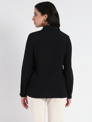 Madame Black Rayon Blend Shirt