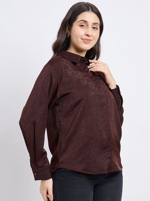 Madame Solid Coffee Shirt