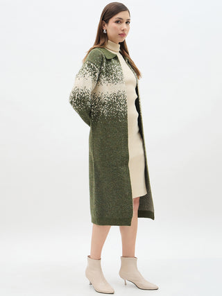 Madame Olive Green Bodycon Sweater and Shrug