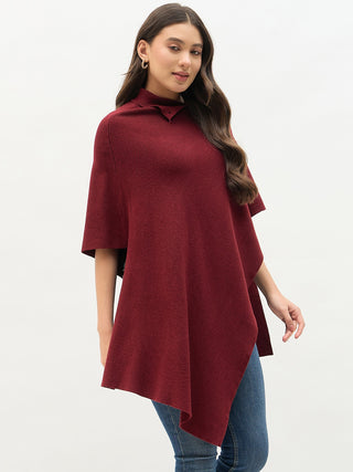 Madame Wine Color Pullover Wine Red Shrug