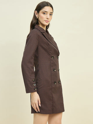 Madame Brown Double Breasted Long Coat