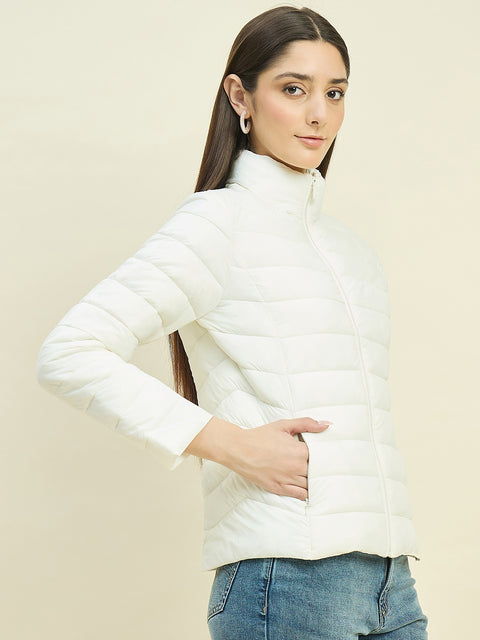 Madame Off White Quilted Puffer Jacket