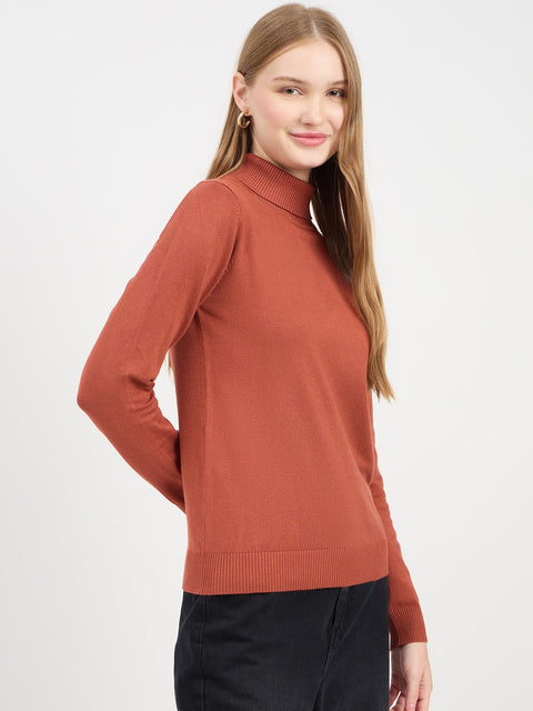 Madame High Neck Rust Sweater