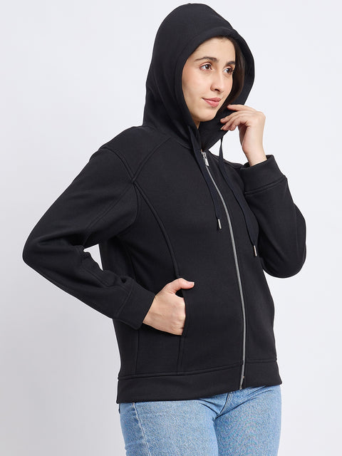 Madame Solid Black Sweatshirt