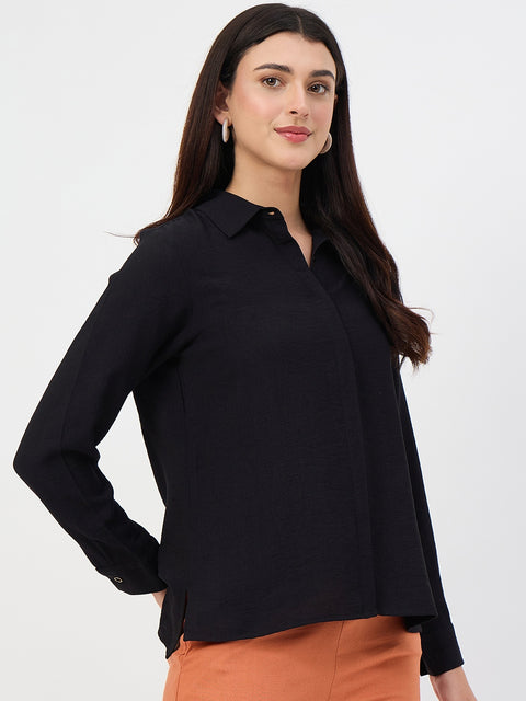 Madame Black Rayon-Blend Shirt