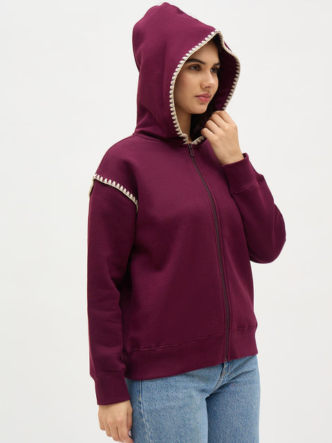 Madame Wine Cotton Sweatshirt