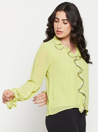 Madame Citrus Ruffled Top