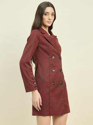 Madame Double Breasted Red Dress