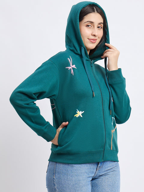 Madame Graphic Print Teal Sweatshirt
